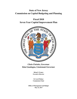 State of New Jersey Commission on Capital Budgeting and Planning