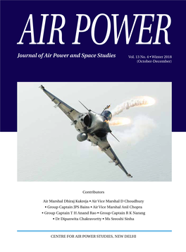 Air Power Journal of Air Power & Space Studies Vol. 13 No.4 Winter