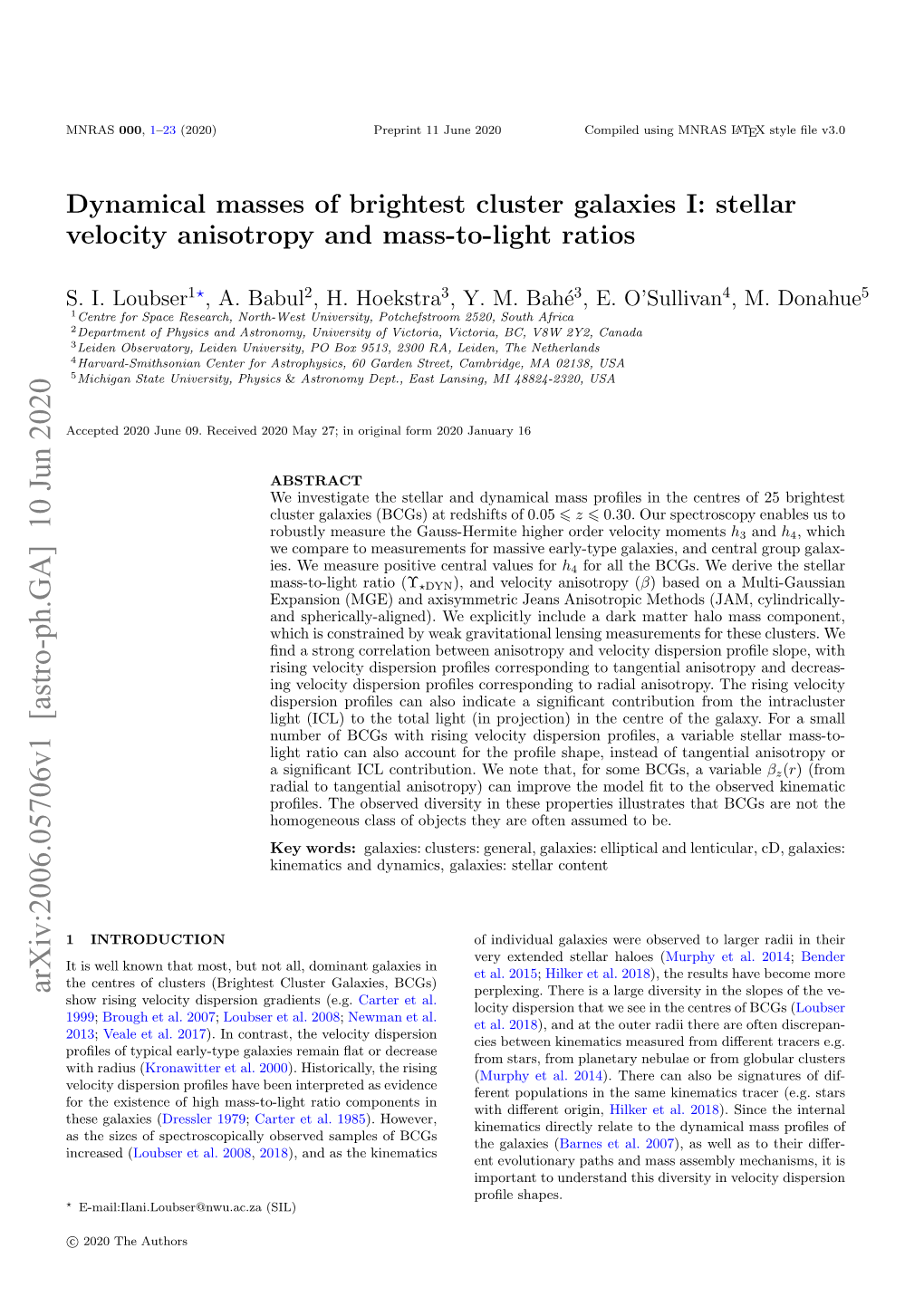 Dynamical Masses of Brightest Cluster Galaxies I: Stellar Velocity Anisotropy and Mass-To-Light Ratios