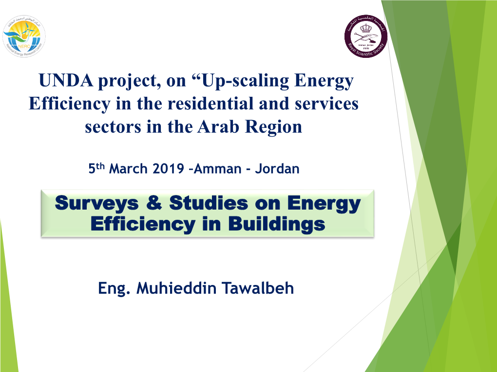 Jordan Surveys & Studies on Energy Efficiency in Buildings