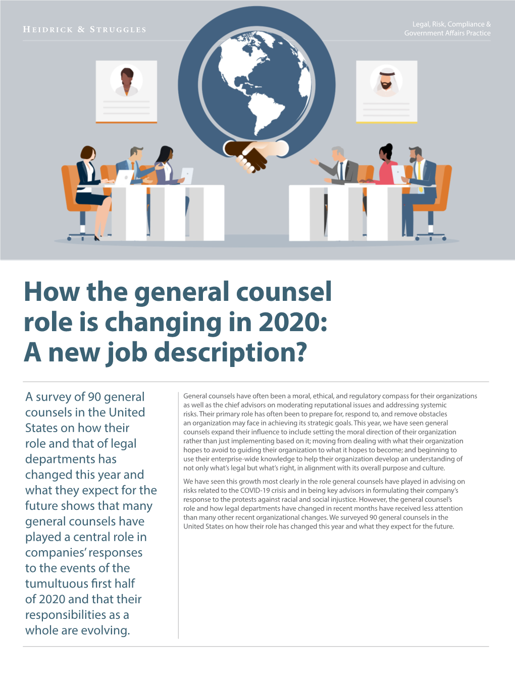 How the General Counsel Role Is Changing in 2020: a New Job Description?