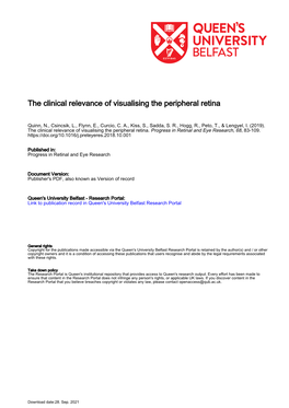 The Clinical Relevance of Visualising the Peripheral Retina