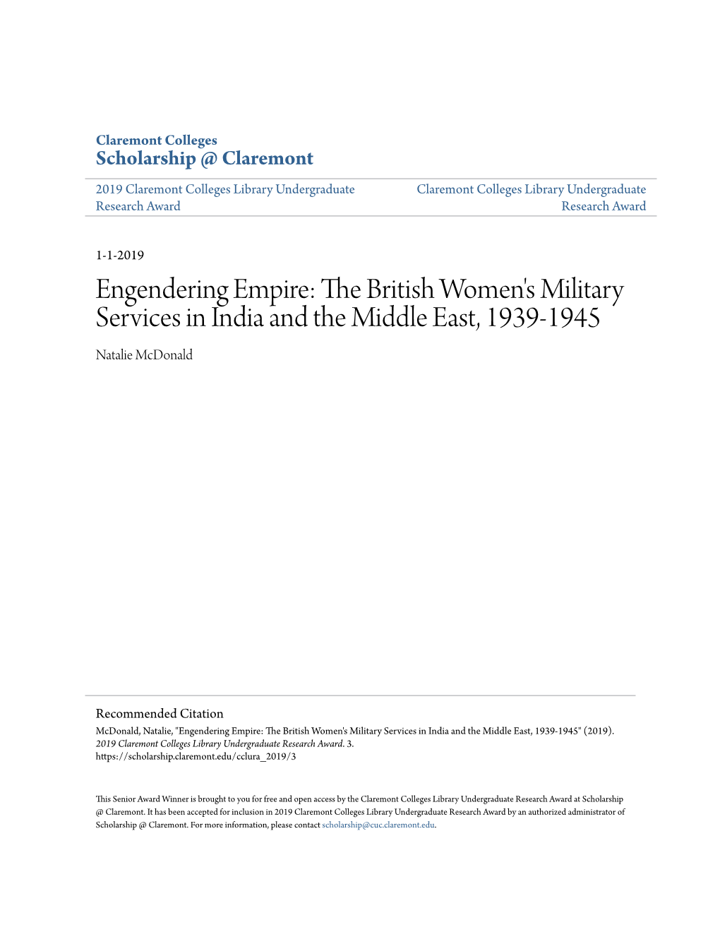 The British Women's Military Services in India