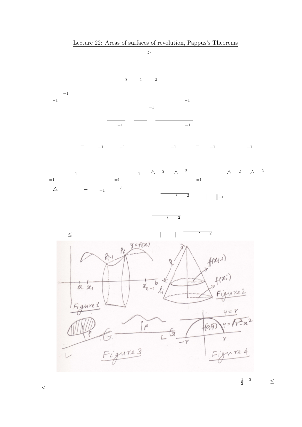 Lecture 22: Areas of Surfaces of Revolution, Pappus's Theorems