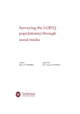 Surveying the LGBTQ Population(S) Through Social Media