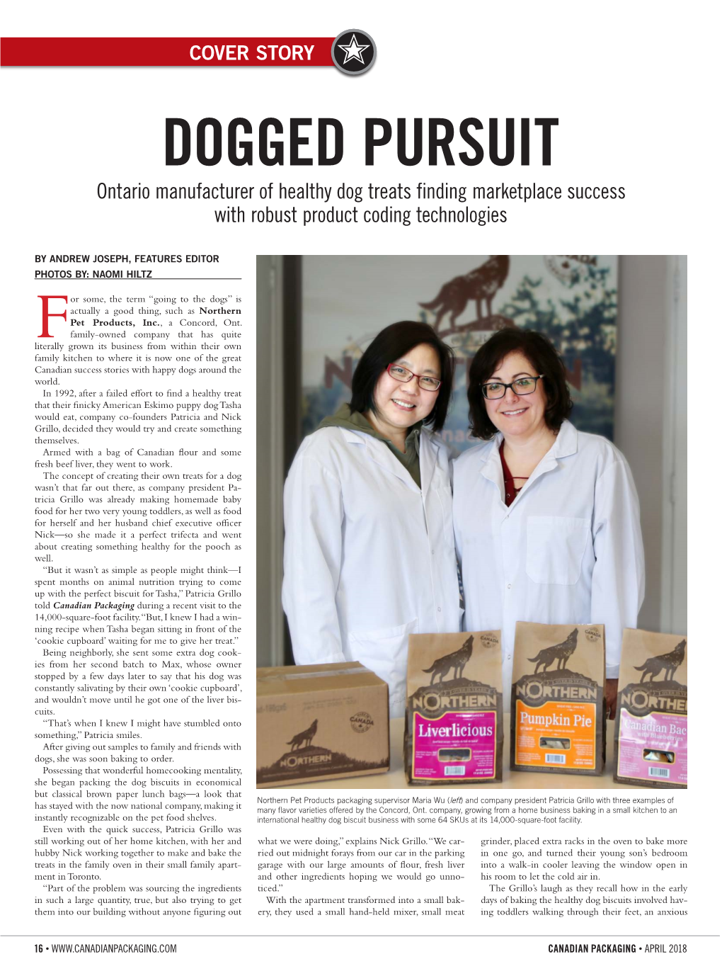 Ontario Manufacturer of Healthy Dog Treats Finding Marketplace Success with Robust Product Coding Technologies
