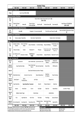 Otakuthon 2009 Convention Schedule (Tentative
