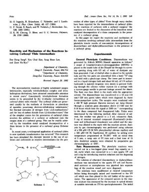 Reactivity and Mechanism of the Reactions in Volving Carbonyl Ylide