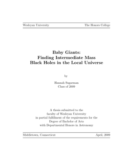 Finding Intermediate Mass Black Holes in the Local Universe