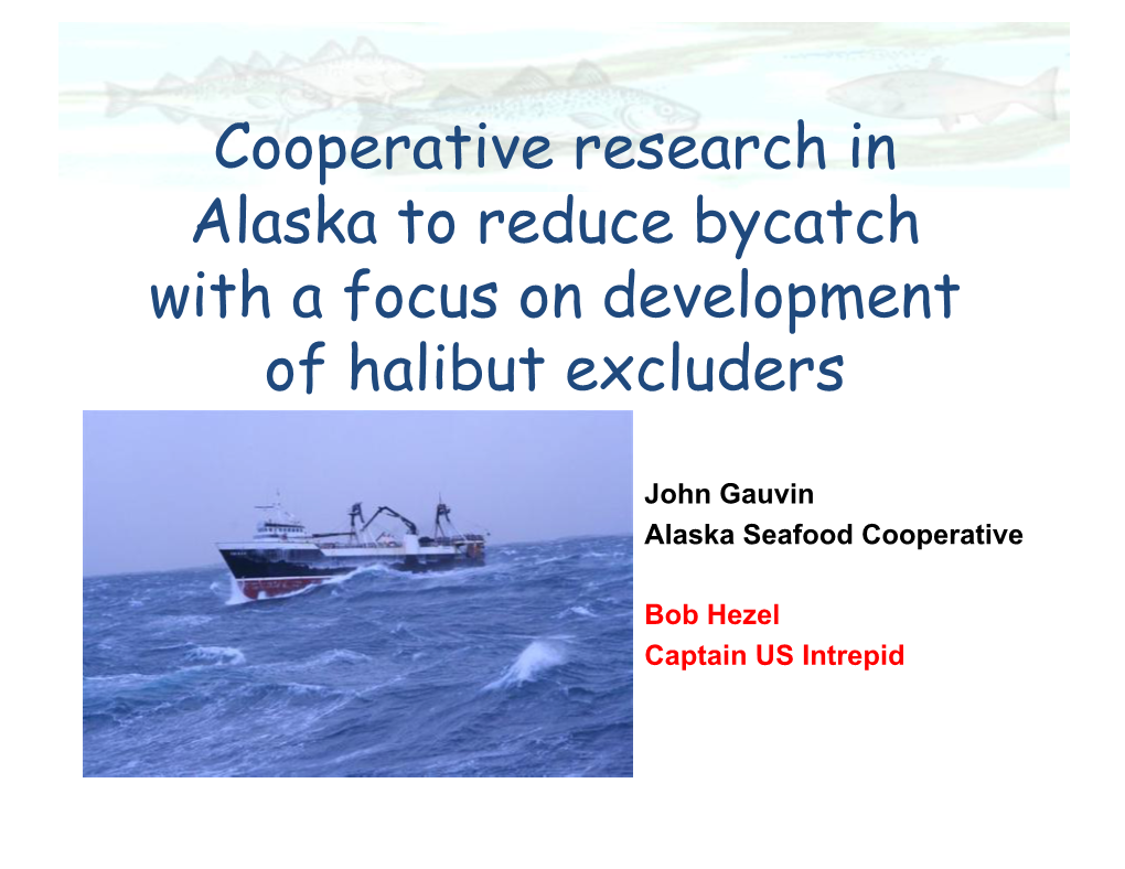 Cooperative Research in Alaska to Reduce Bycatch with a Focus on Development of Halibut Excluders