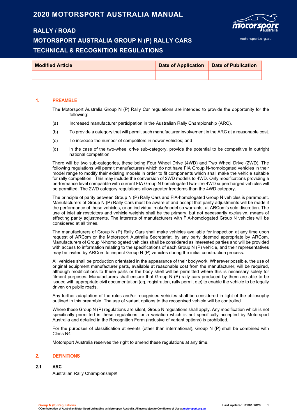 RR13 Group N(P) Regulations 2018