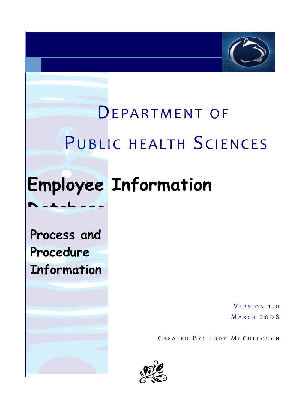 Department Phone List and Space Location Chart