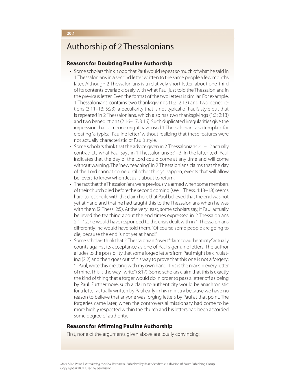 Authorship of 2 Thessalonians