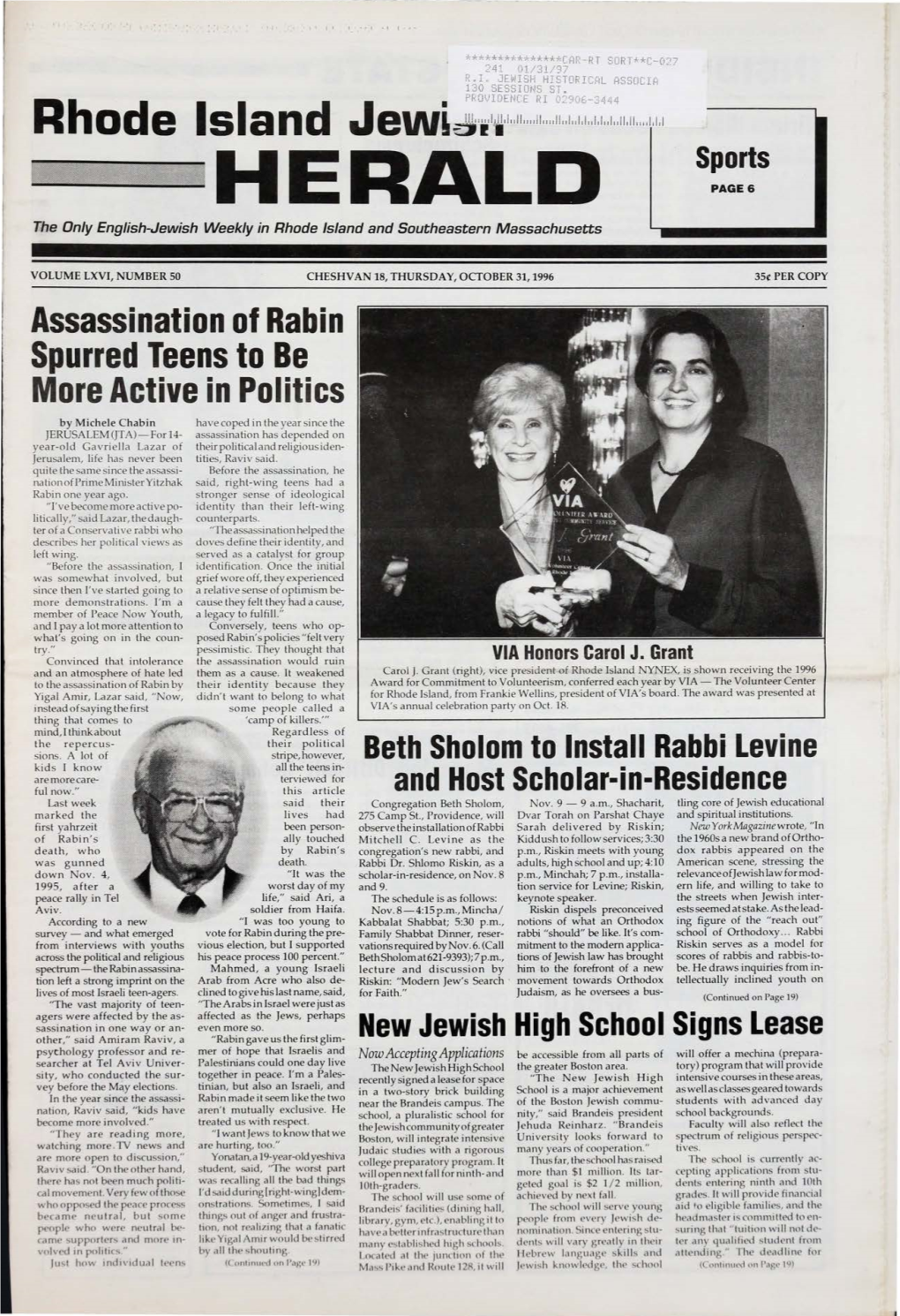 HERALD PAGE6 the Only English-Jewish Weekly in Rhode Island and Southeastern Massachusetts