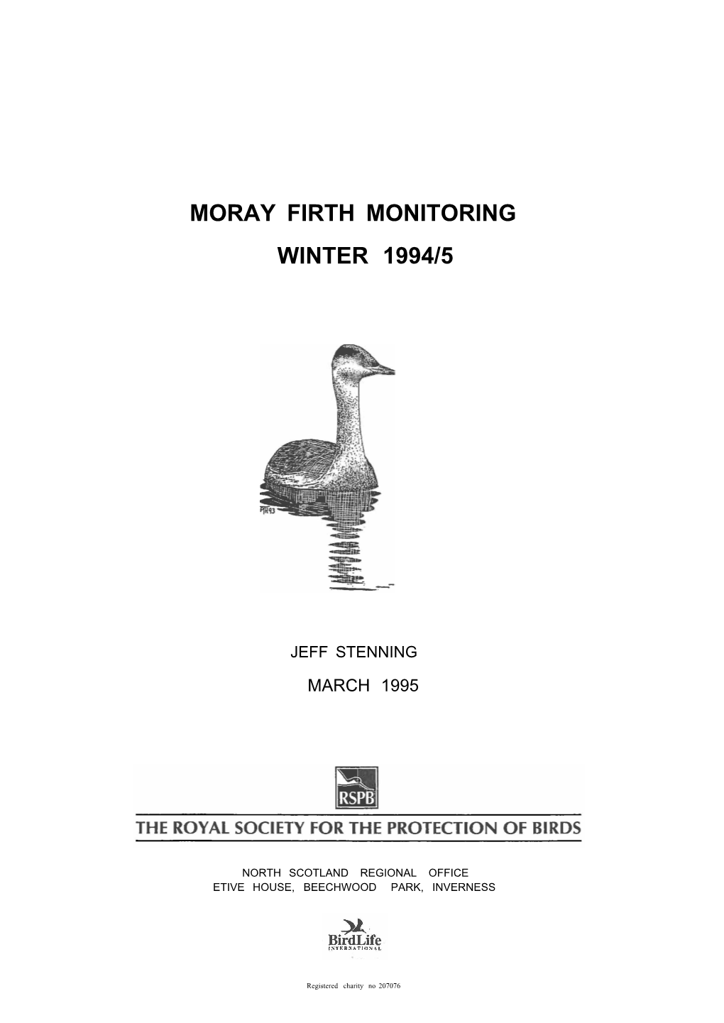 Moray Firth Monitoring Winter 1994/5