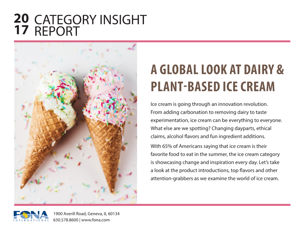 A Global Look at Dairy & Plant-Based Ice Cream