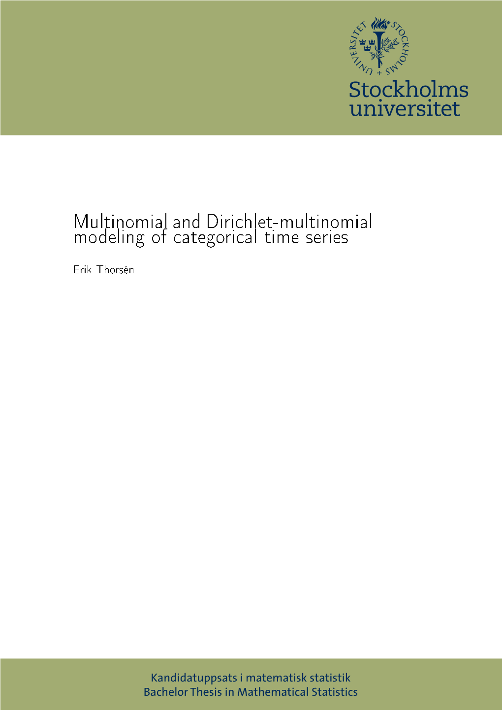 Chapter 3 Dirichlet-Multinomial Model