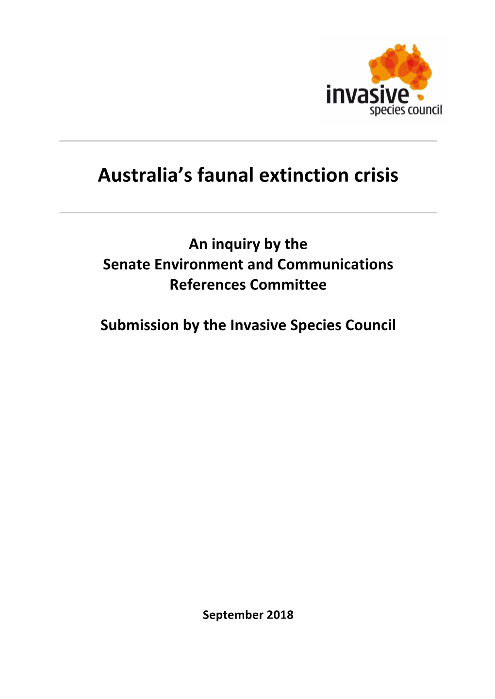 Australia's Faunal Extinction Crisis