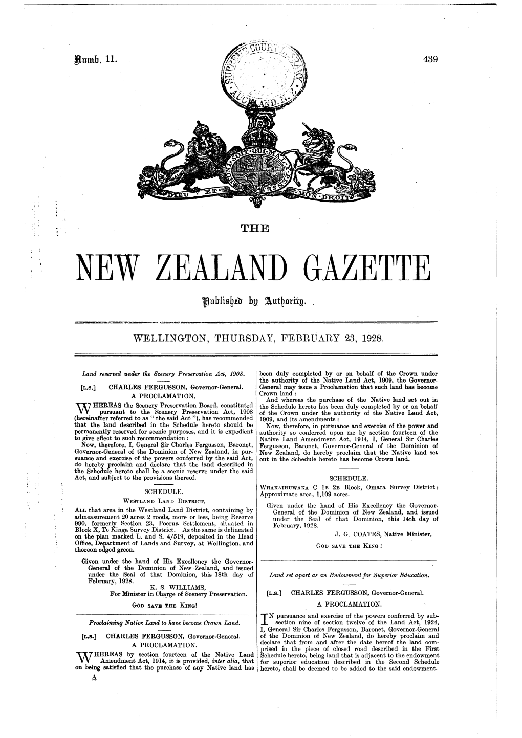 No 11, 23 February 1928
