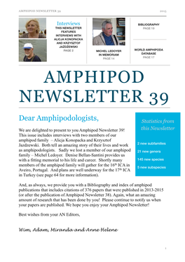 Amphipod Newsletter 39 (2015)
