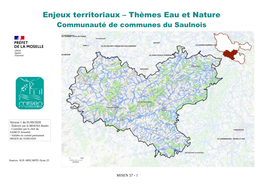 Enjeux Territoriaux – Thèmes Eau Et Nature Communauté De Communes Du Saulnois