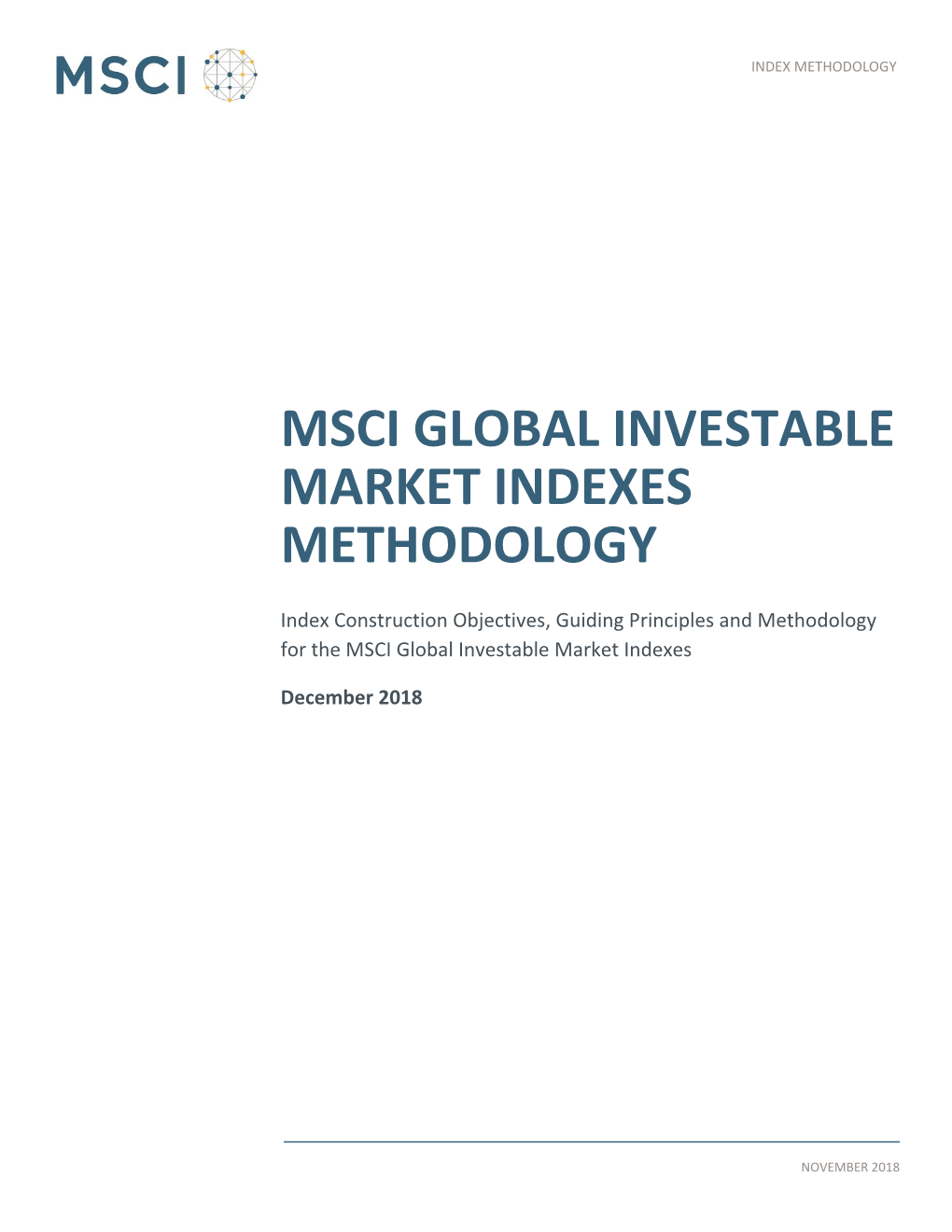 Msci Global Investable Market Indexes Methodology