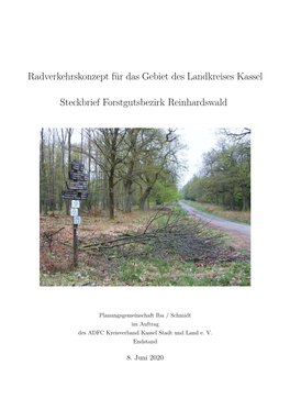 Radverkehrskonzept Für Das Gebiet Des Landkreises Kassel Steckbrief