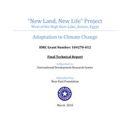 “New Land, New Life” Project West of the High Dam Lake, Aswan, Egypt