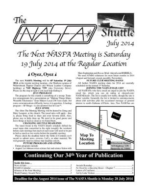 July 2014 NASFA Shuttle