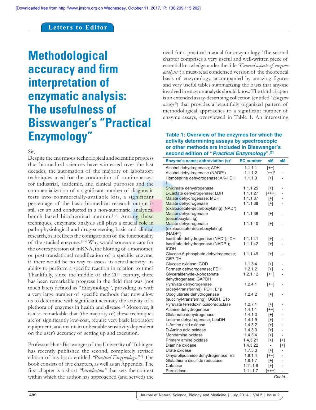 Practical Enzymology