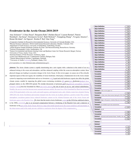 Freshwater in the Arctic Ocean 2010-2019 Style Definition