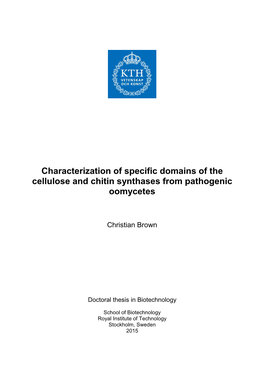 Characterization of Specific Domains of the Cellulose and Chitin Synthases from Pathogenic Oomycetes