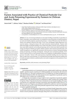 Factors Associated with Practice of Chemical Pesticide Useand Acute