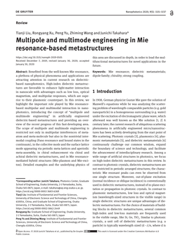 Multipole and Multimode Engineering in Mie Resonance-Based Metastructures