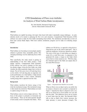 CFD Simulations of Flow Over Airfoils: an Analysis of Wind Turbine Blade Aerodynamics