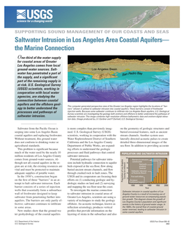 Saltwater Intrusion in Los Angeles Area Coastal Aquifers— the Marine Connection