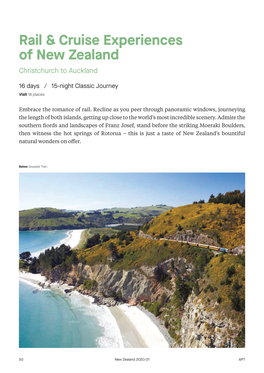 Rail & Cruise Experiences of New Zealand
