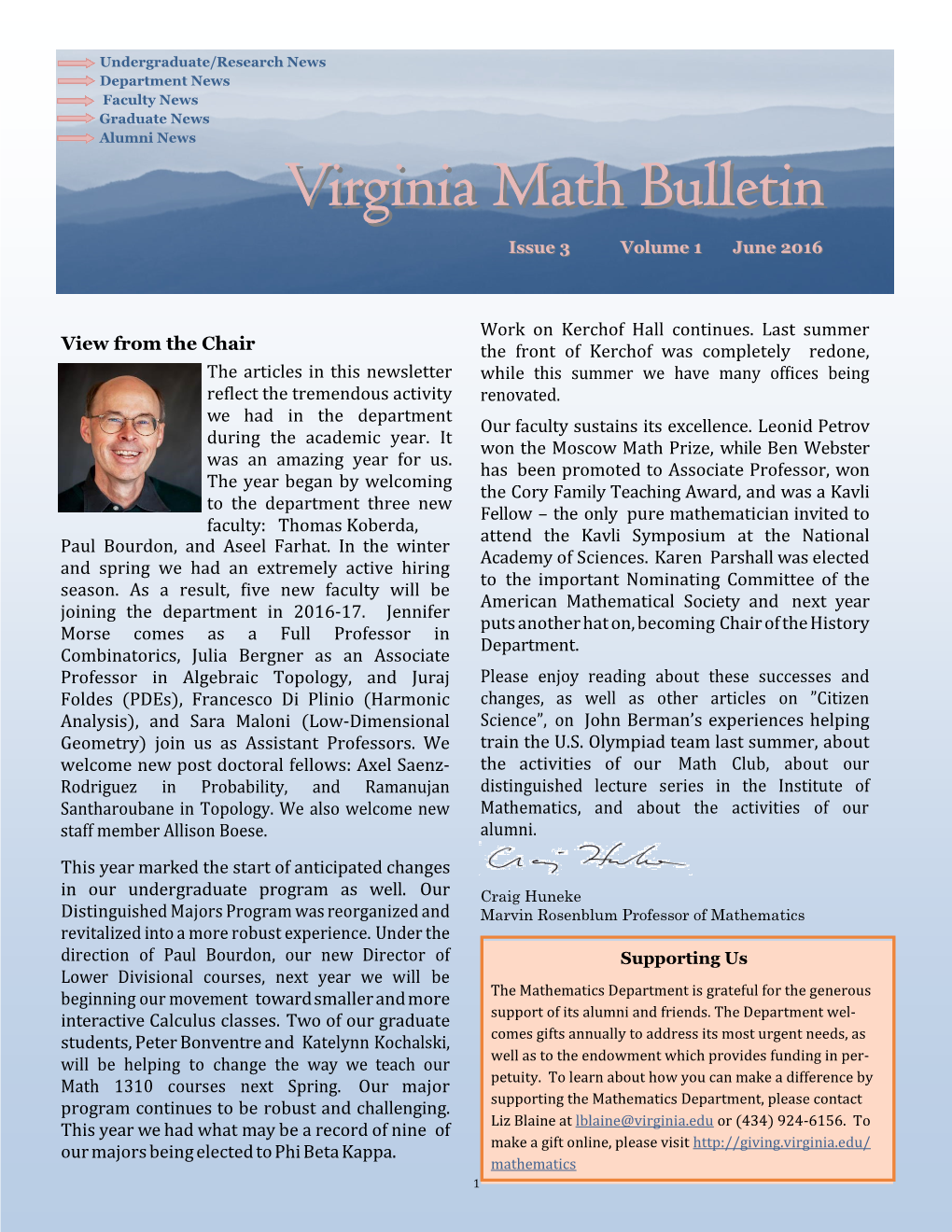 2016 Virginia Math Bulletin