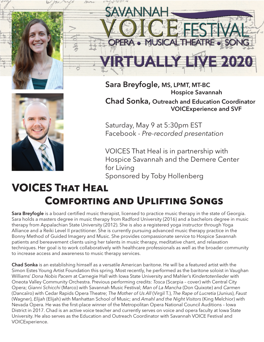 VOICES That Heal Virtually Live Program