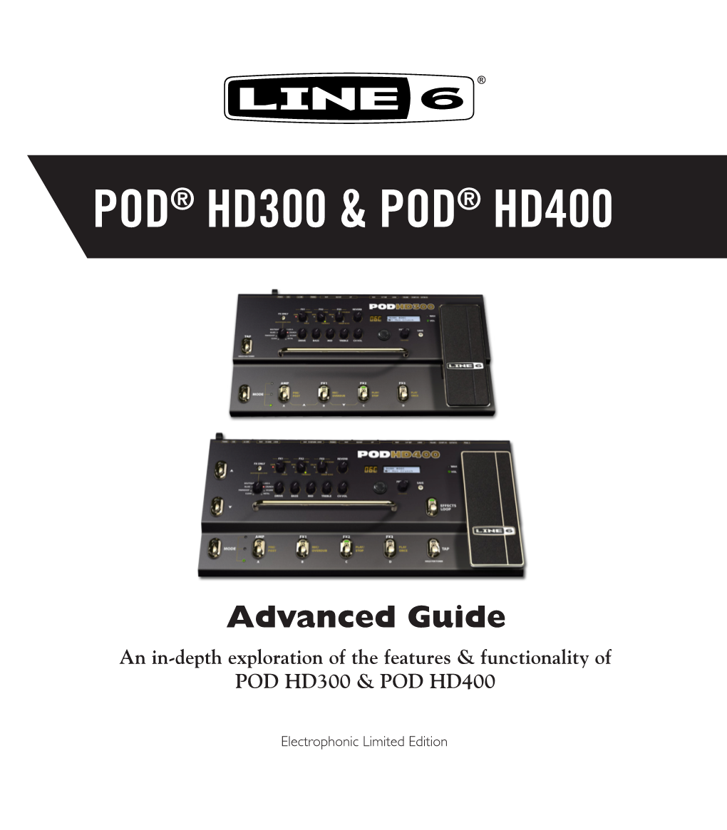 Line 6 POD® HD300-HD400 Advanced Guide