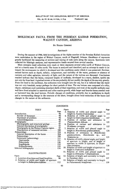 Bulletin of the Geological Society of America Vol. 63, Pp
