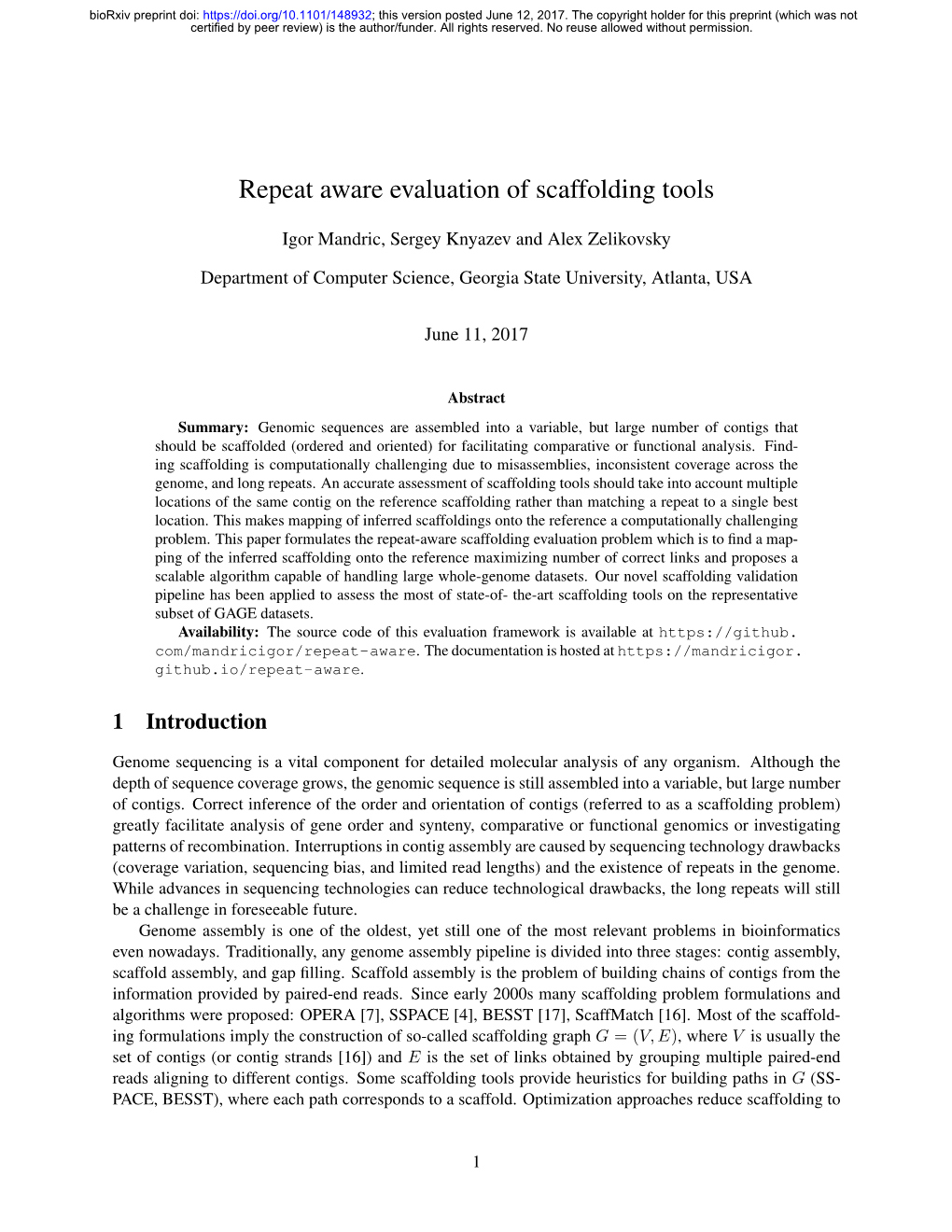 Repeat Aware Evaluation of Scaffolding Tools