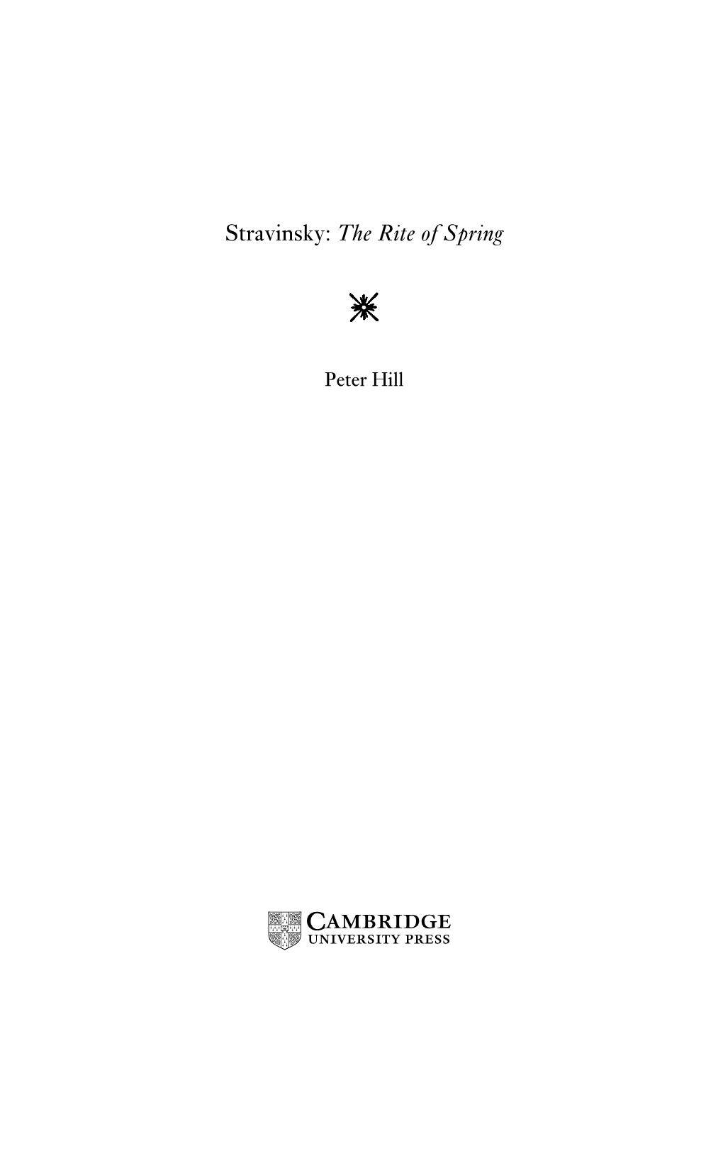 Stravinsky: the Rite of Spring