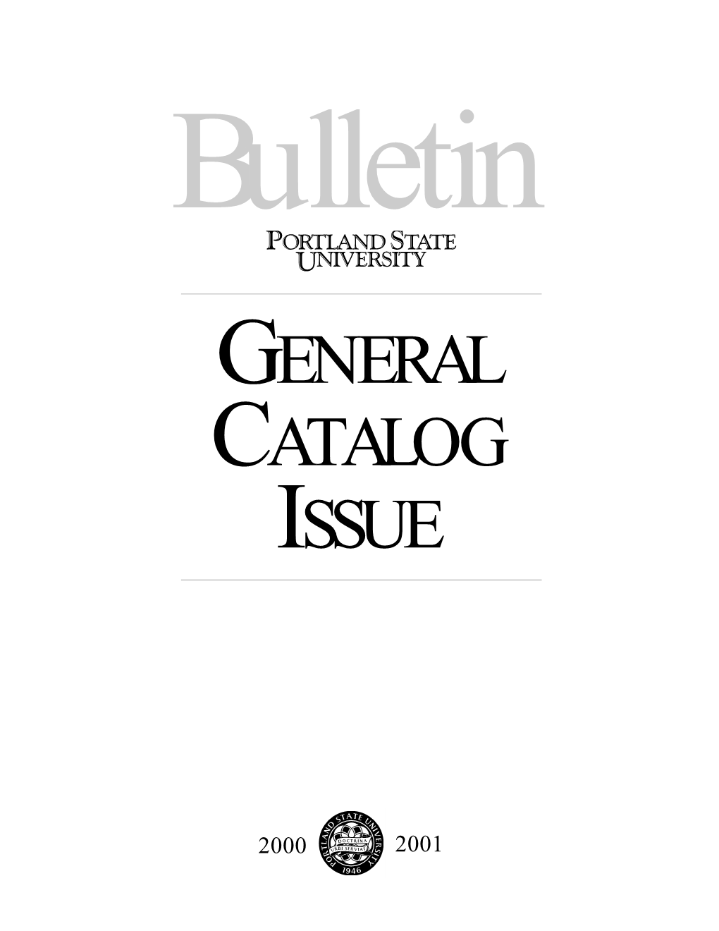 General Catalog Issue