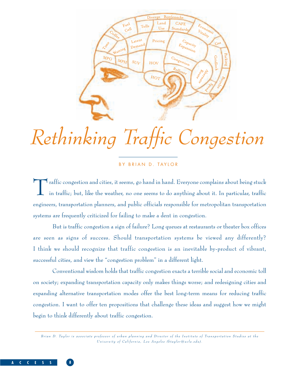 Rethinking Traffic Congestion