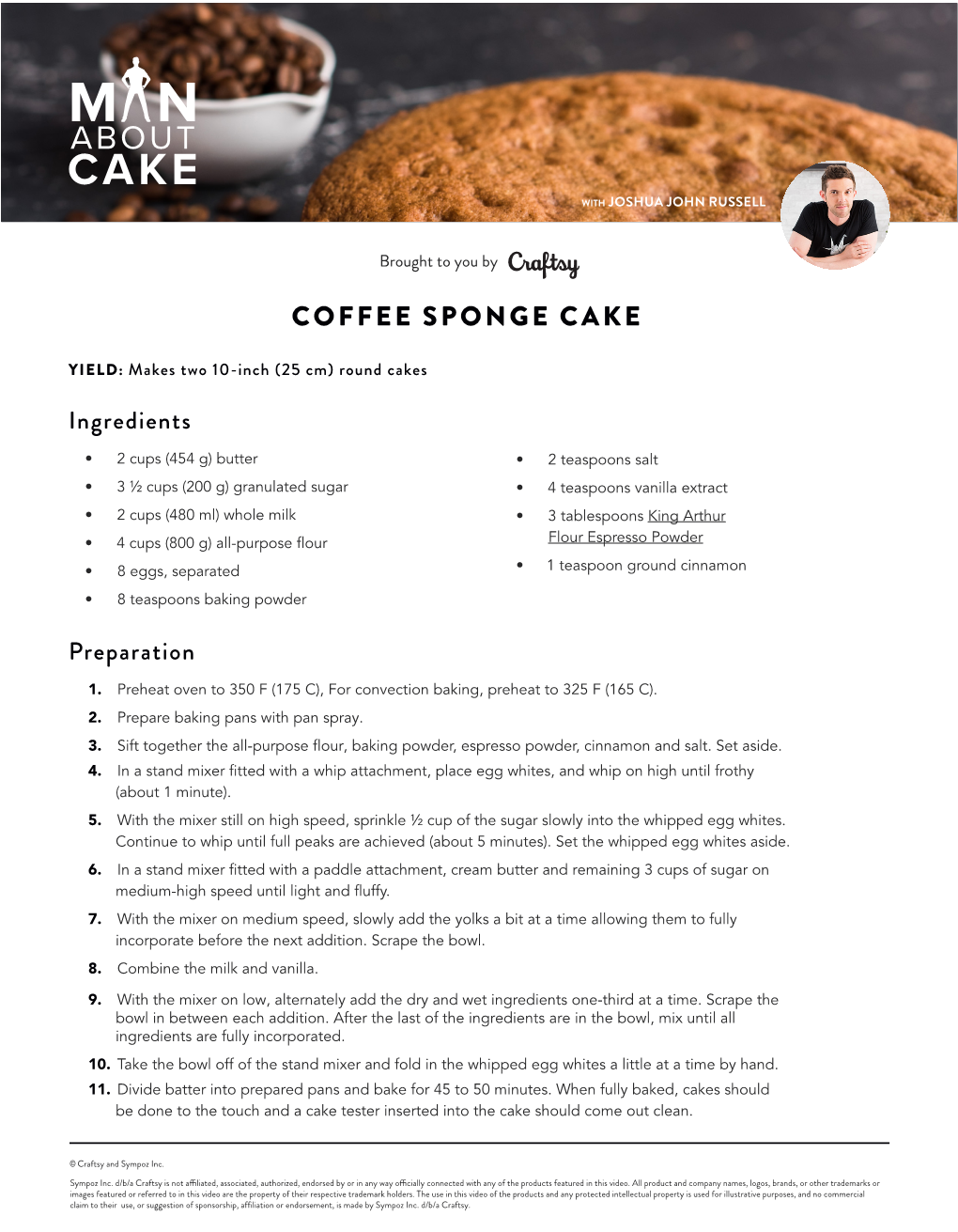 Coffee Sponge Cake