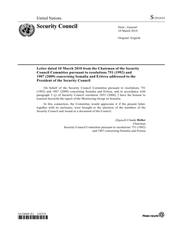 Report of the Monitoring Group on Somalia