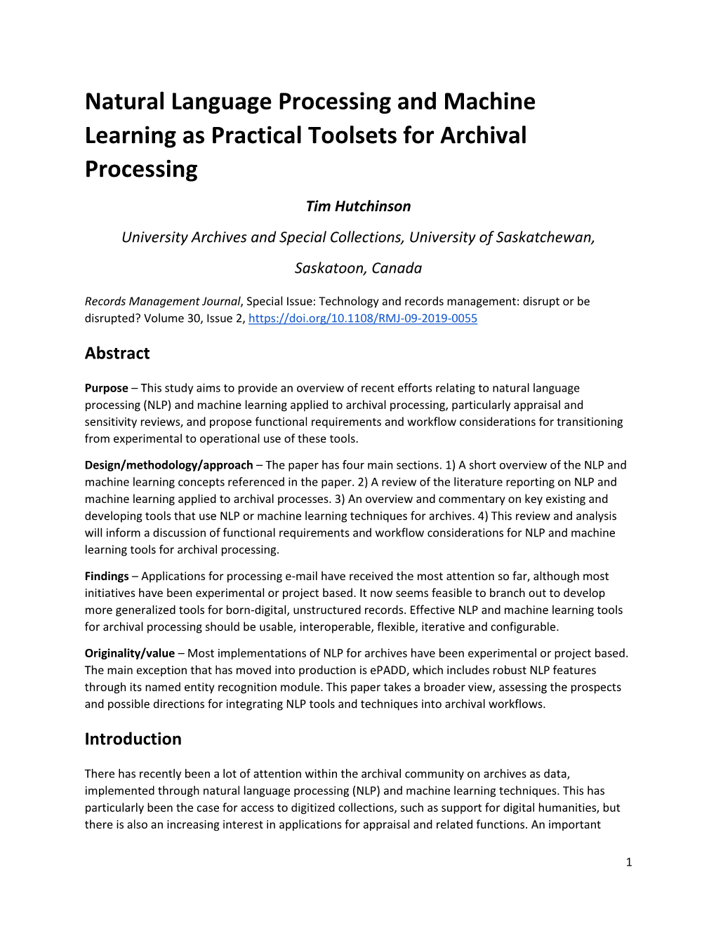 Natural Language Processing and Machine Learning As Practical