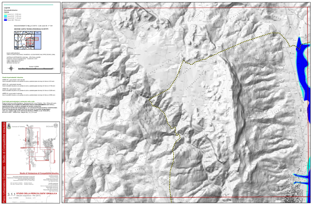 STUDIO DELLA PERICOLOSITA' IDRAULICA 3.1.1 Attuale Mappatura - PAI (2011) 1:10'000 N