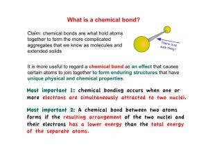 Most Important 1: Chemical Bonding Occurs When One Or More Electrons Are Simultaneously Attracted to Two Nuclei